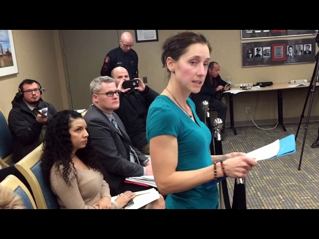 Calgary police officer tearfully, publicly, resigns