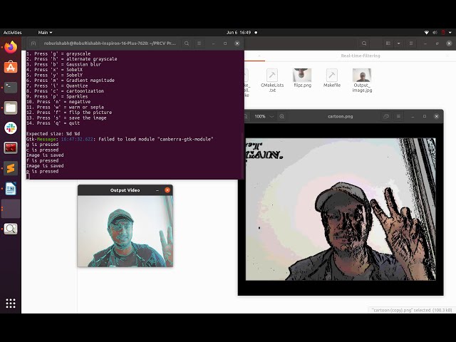 Computer Vision & Image Processing Project : Real-time Filtering | Add filters to your photos!!!