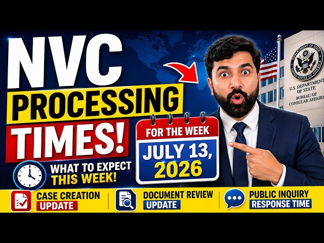 🚨 NVC Processing Times Updated | Welcome Letter, Document Review & Inquiry Status (July 13, 2026)