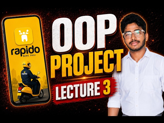 Master Java OOPs | OOPs project on Rapido App using class, object ,constructor and this | Lecture 3