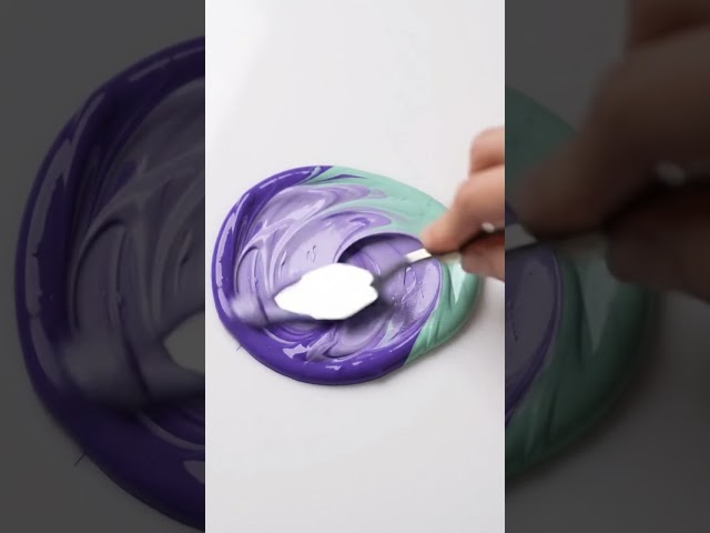 Purple & Mint Paint Mixing 🎨 | Satisfying Soft Lilac Color Transformation | Oddly Satisfying