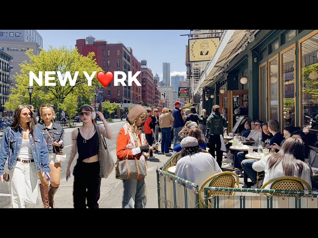 [4K]🇺🇸NYC Walk🗽A Sunny Spring Day in New York City ☀️🌿 Lively Friday Vibes in SoHo | May 2026
