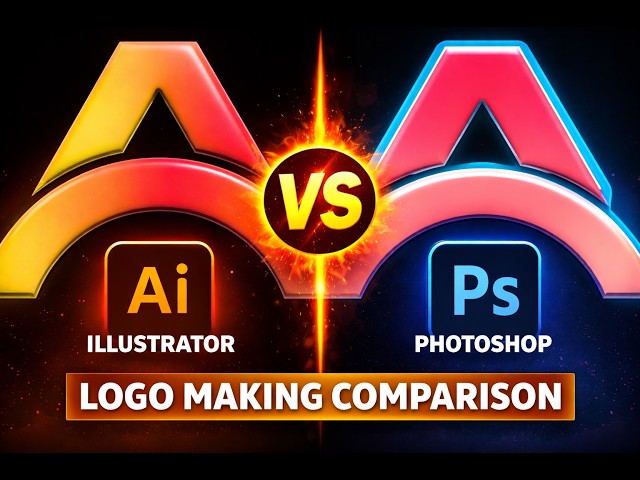 Logo Design in Illustrator vs Photoshop – Full Comparison 2026