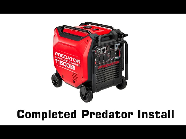 Predator Generator: Completed install of my simple but safe Predator 11,500 watt generator 