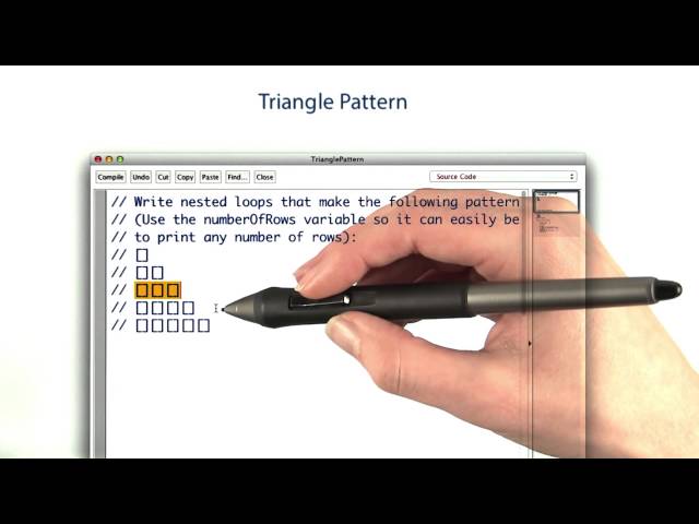 Triangle Pattern - Intro to Java Programming