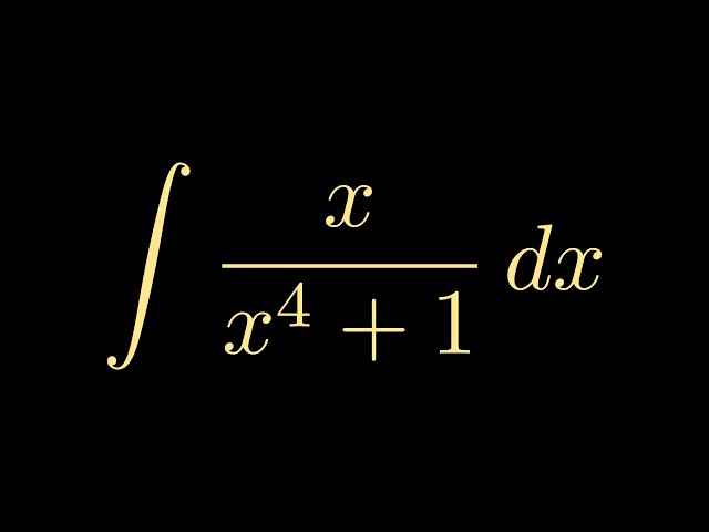Integral of x/(x^4+1) (Animated)
