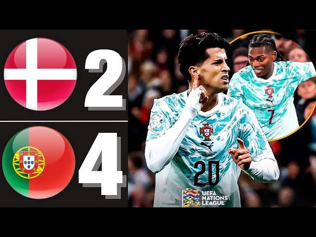 Resumen del partido Dinamarca vs Portugal 2-4 de hoy