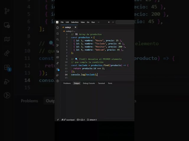 Método find() en JavaScript | Encuentra elementos en un array facilmente  #javascript #coding