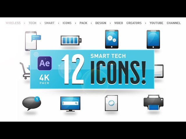 12 Modern Tech Icons for Youtube Channel and Video Creators!