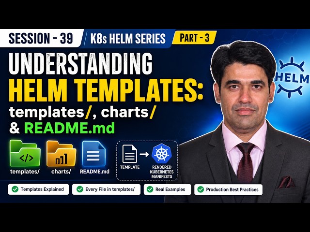 Session - 39 | K8s Helm Series | Part - 3 | Understanding Helm: templates/, charts/ & README.md
