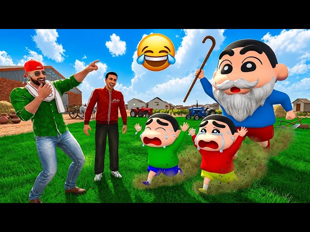 Franklin & Shinchan Visit DADA JI In Village!👴🤣 Lekin Yeh Kya Hua?! | INDIAN THEFT AUTO