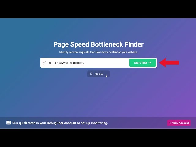 Find web performance bottlenecks
