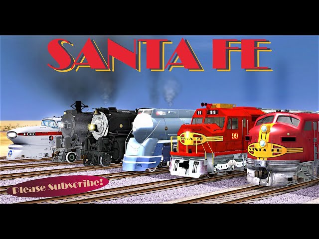 Santa Fe Power! Diesel Vs. Steam - Class 2900, Class 3460 Vs. EMD F7, FP45, GM Aerotrain! - TRAINZ