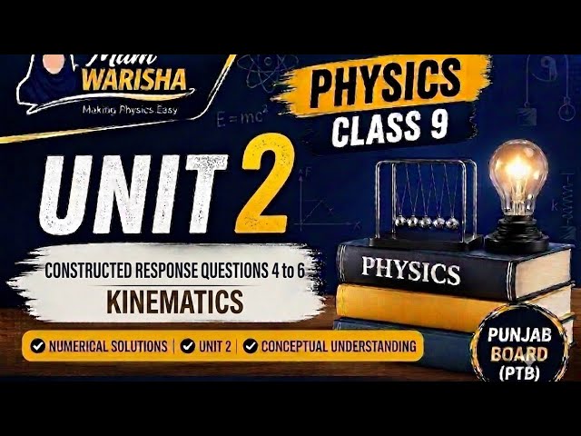 Class 9 Physics Unit 2: Constructed ResponseQuestions 4 to 6