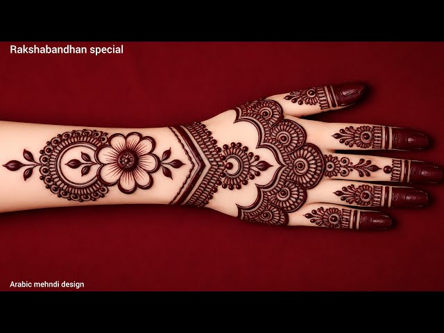 Rakhi special easy mehndi design | back hand mehndi design simple mehndidesigns #mehandi #rakhi
