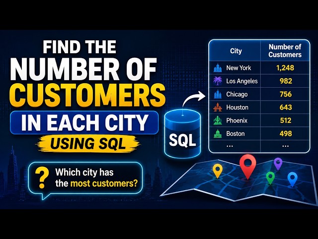 #7 How to Find the Number of Customers in Each City Using SQL | SQL GROUP BY Tutorial