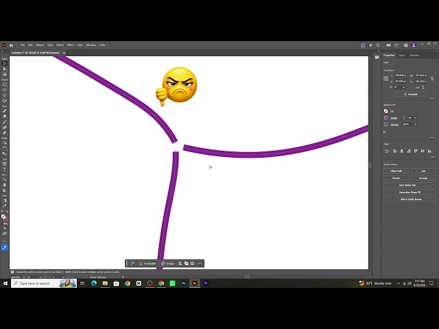 Adobe Illustrator 2027 Tips – How the Experts Connect 3 Anchor Points #ducthangds #short #ziagraphix