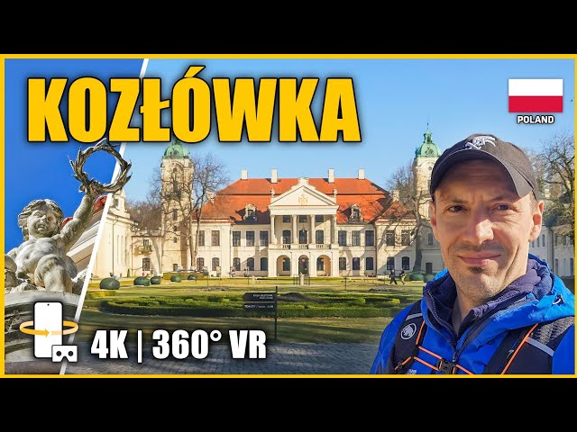 KOZŁÓWKA PALACE 🇵🇱 VR 360° | Garden Walk at Zamoyski Palace - spring 🌸