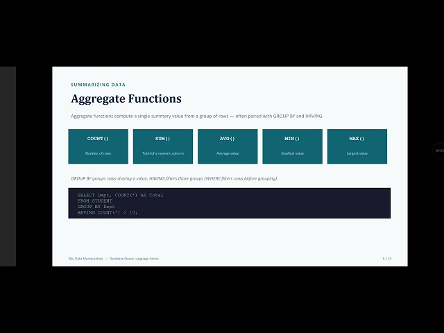 SQL Data Manipulation 