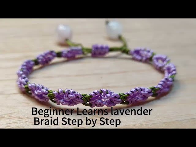 DIY Aesthetic lavender macrame Bracelet ｜Step by Step Handmade Tutorial