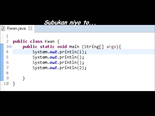 Java Tutorial Tagalog 2
