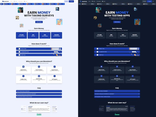 Monetars - FIGMA to HTML (Bootstrap 5)