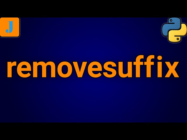 Python String Remove Suffix