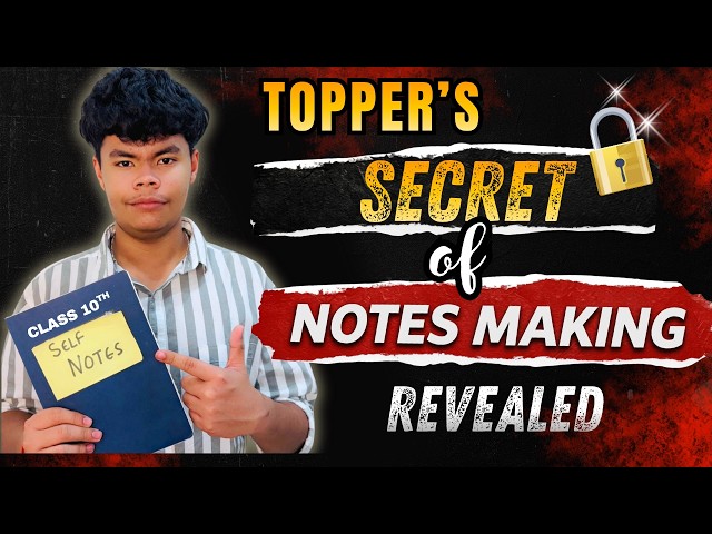 How to make Notes for Class 10 ?🔥 |  Topper's Step by Step System | AIR 1 Aarav Malhotra