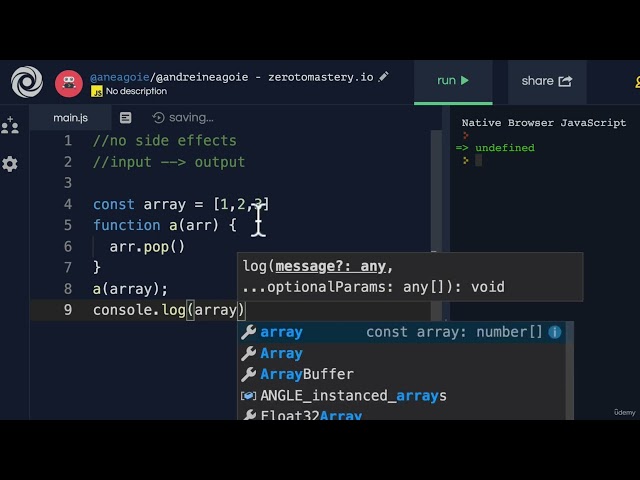 JavaScript Adv Concepts Functional Programming 0704 Pure Functions