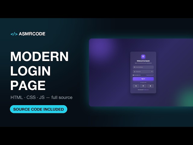 Building a Modern Login Page — Coding ASMR | No Talking | Keyboard Sounds
