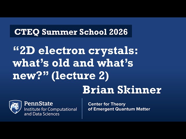 2D electron crystals  what’s old and what’s new  lecture 2
