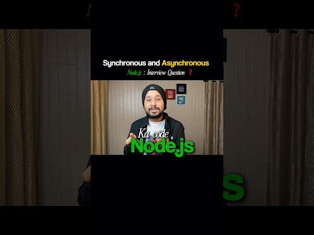 Synchronous vs Asynchronous in Node.js | Node.js Beginner Guide✅💻❤️