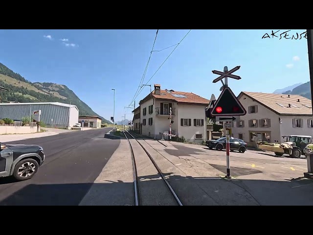 Train Driver view – Montbovon to Bulle via Gruyères Switzerland | Cab ride 4K 60p HDR