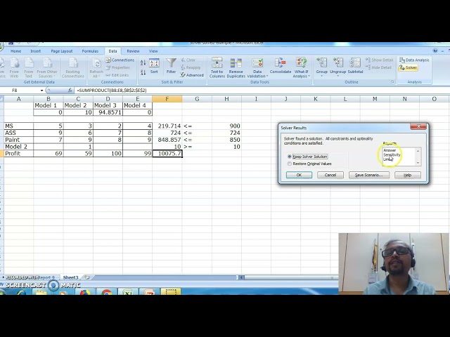 Prof Suhas Ambekar Quantitative Methods LPP & Sensitivity Analysis