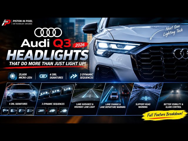 2026 Audi Q3 Headlights EXPLAINED! 🤯 25,600 Micro-LEDs & 4 DRL Signatures | #audiq 2026 