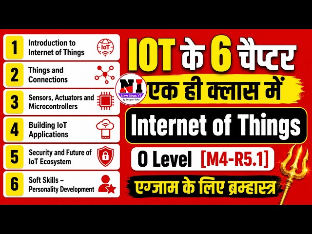 NIELIT O Level IoT (M4-R5.1) Full Syllabus Marathon | All 6 Chapters + Important MCQs