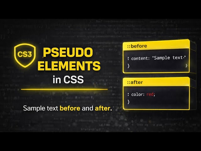 CSS Pseudo Elements Full Tutorial for Beginners|| Lesson 14 || CSS|| ( From Basics to Advanced )