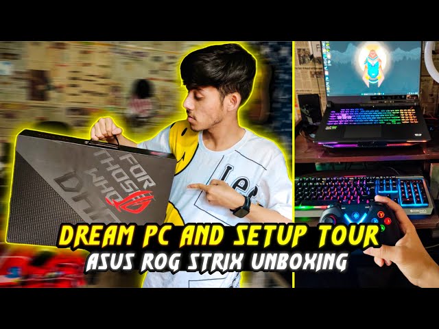😱REAL LIFE CRATE OPENING !! UNBOXING MY DREAM PC *ASUS ROG STRIX G17* AND SETUP TOUR 😍