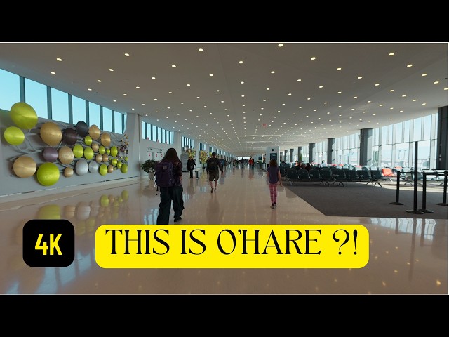 Chicago O’Hare International Airport (ORD) ✈️ Terminal 5 Tour | Immersive ASMR walk in 4K POV
