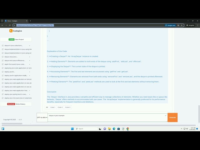 deque in java example