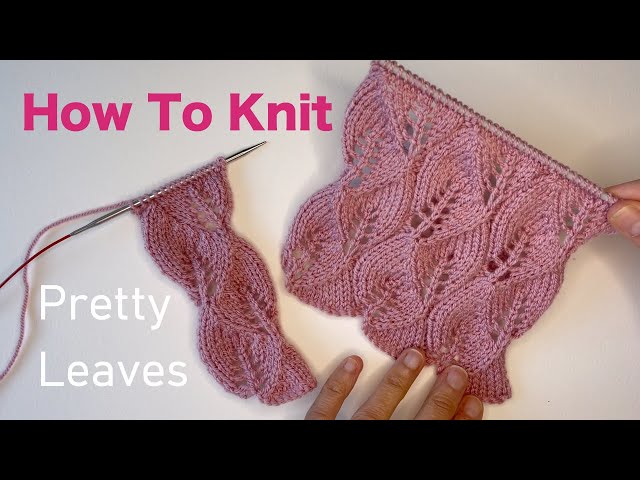 Pretty Lace Leaves Knitting Pattern for Ladies/Girls Sweater and Cardigan