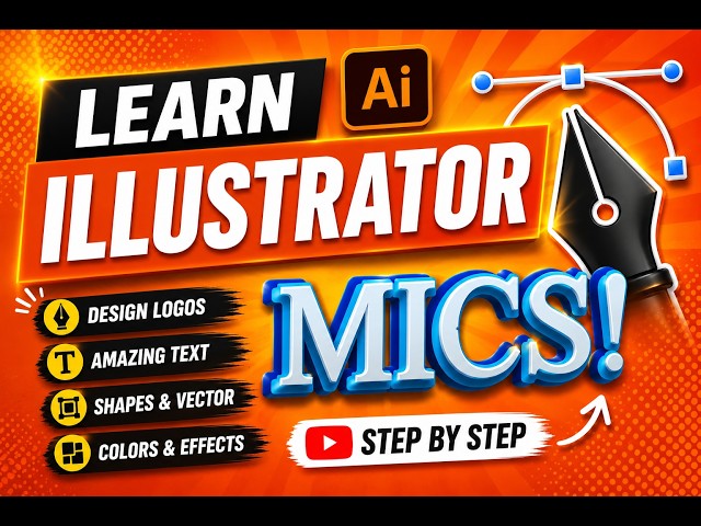 Amazing 3D Text Design in Adobe Illustrator | Step-by-Step Tutorial