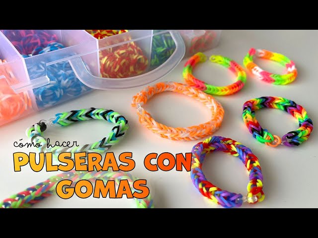 Cómo hacer pulseras de gomas | Manualidades fáciles para niños