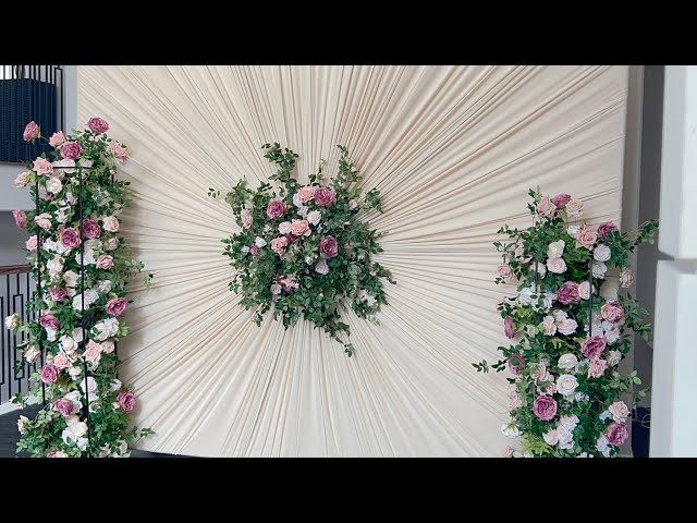 DIY- Pleated Fabric Backdrop Diy- wedding Decor