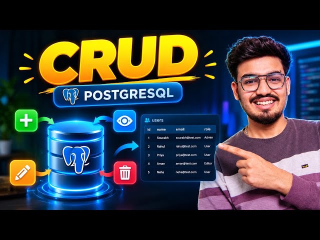PostgreSQL CRUD Operations Explained | INSERT, SELECT, UPDATE & DELETE | PostgreSQL Tutorial | #5