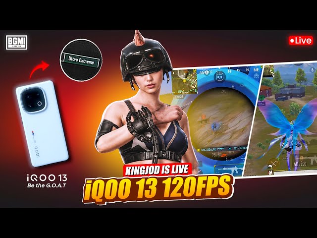 BGMI LIVE 4.2 UPDATE 🫡 + RANK PUSH IQOO 13 [120FPS + 90 FPS ]  GAMEPLAY KINGJODISLIVE