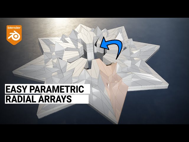 How to easily create radial array objects in Blender