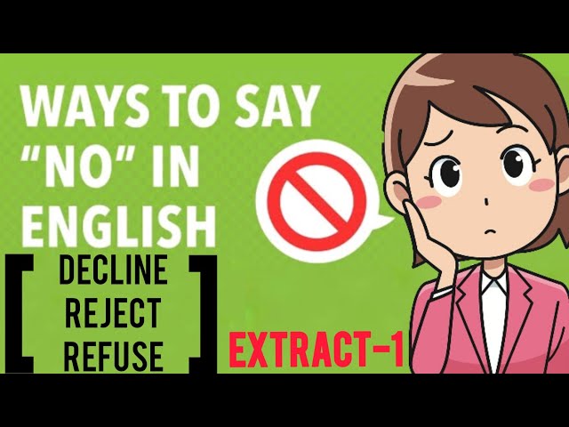 Basic NO Vocabulary | Ways to say NO (Extract-1) | Learn With Alisha