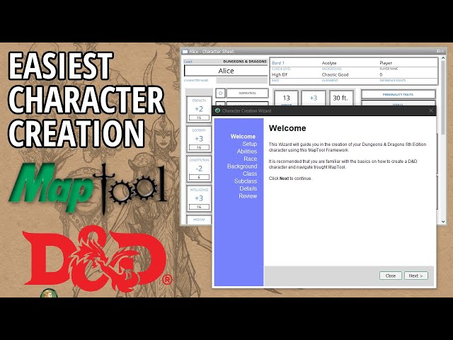 MapTool Tutorial - How to use the automated character creation