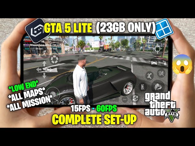 🔥GTA 5 Lighter (23GB) On Android | Winlator Full Setup & Smooth Gameplay Tutorial🔥
